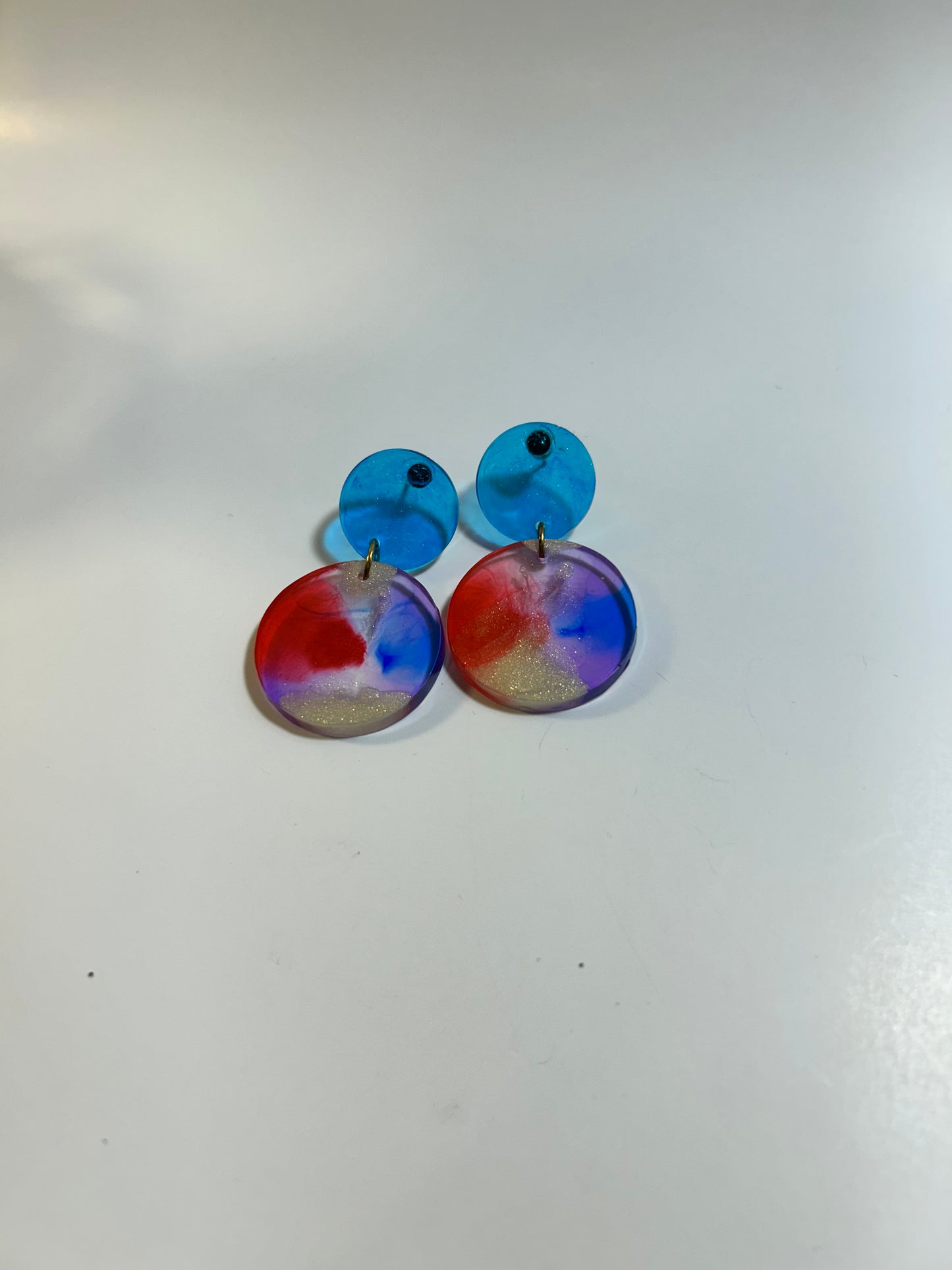 Colorful round earring