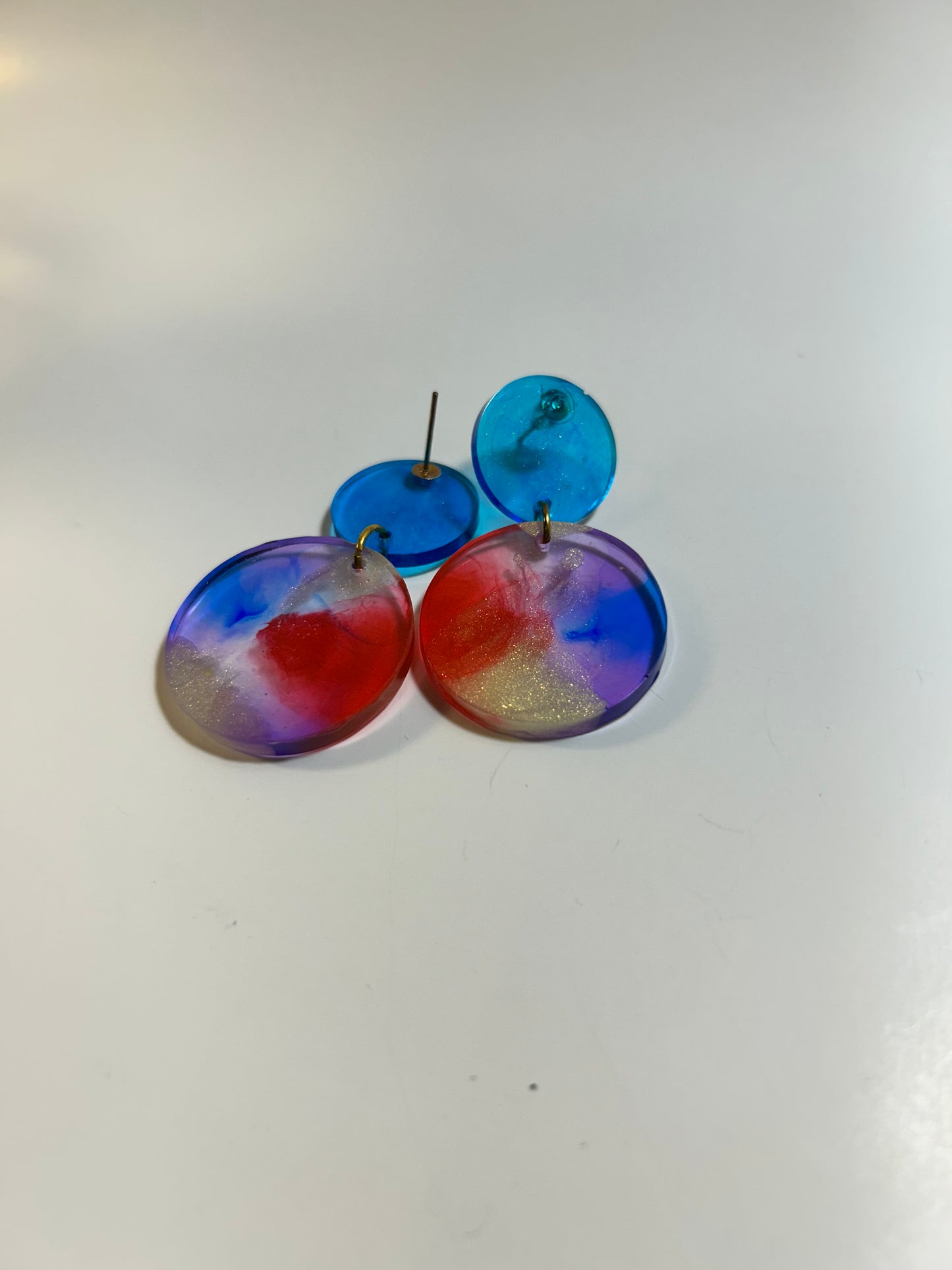 Colorful round earring