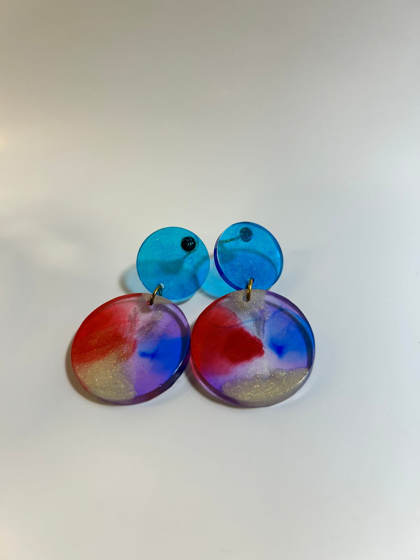 Colorful round earring