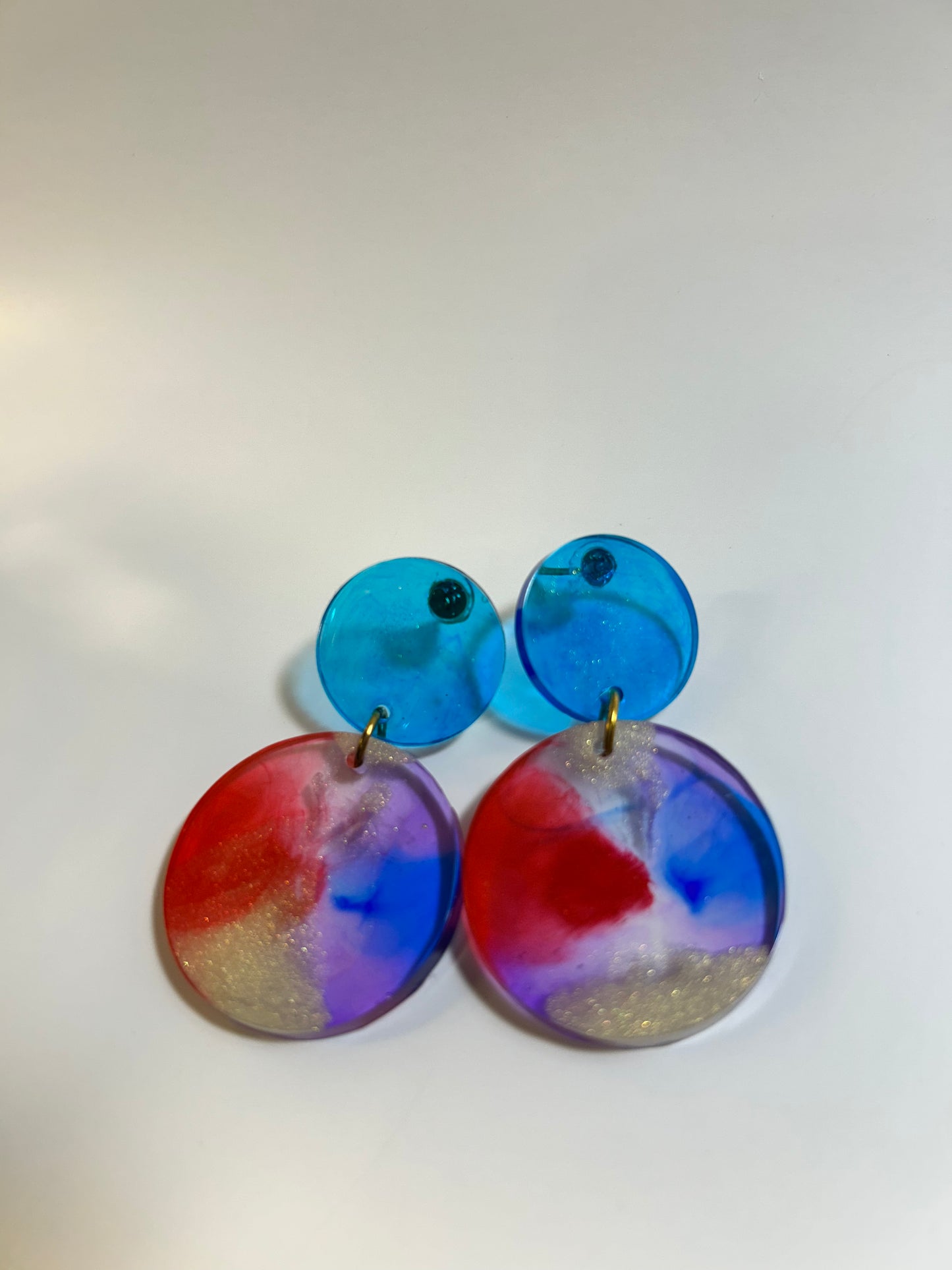 Colorful round earring