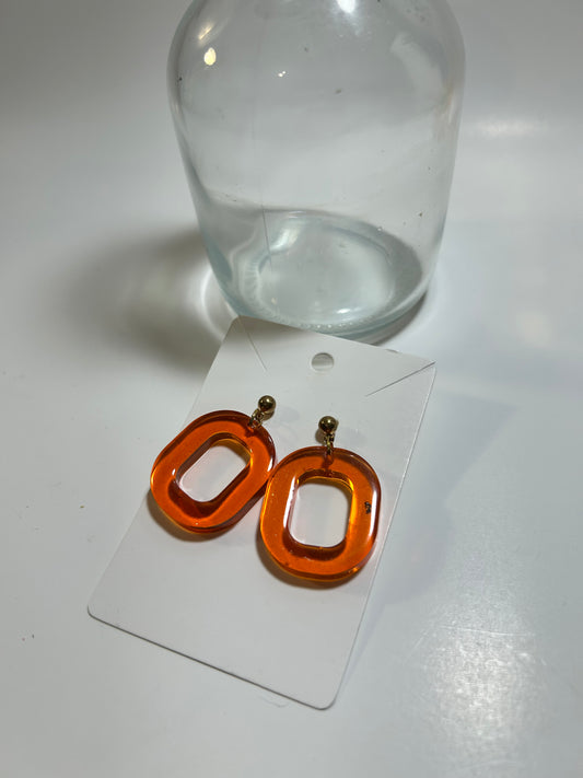 transparent circular earring