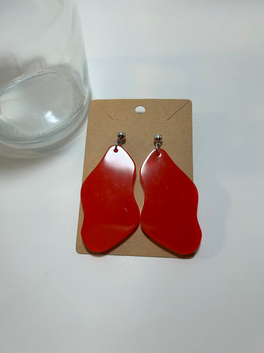 Red Sway Resin Earring